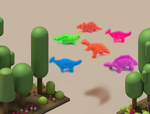 Zerodis 60pcs Dinosaur Eggs Toy Magic Hatching Growing Colorful Dino Dragon para niños Juegos de Fiesta para niños(#1)