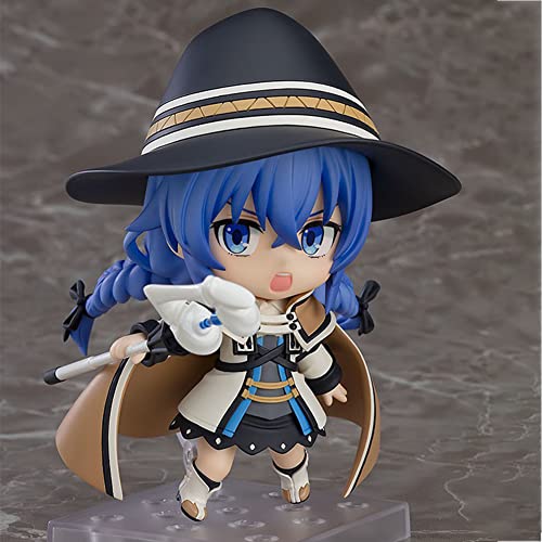 Zhongkaihua Jobless Reencarnation Anime Figura – Roxy Migurdia Q Version Action Face Movable Figure 10cm Cute PVC Statue Home Office Decor Ornament Collection Model Gift for Fans