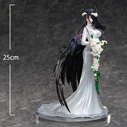 Zhongkaihua Overlord Albedo Figura Overlord Anime Fans Modelo coleccionable Albedo PVC Figura estatua Modelo Adornos 21,5 cm (25 cm, D)