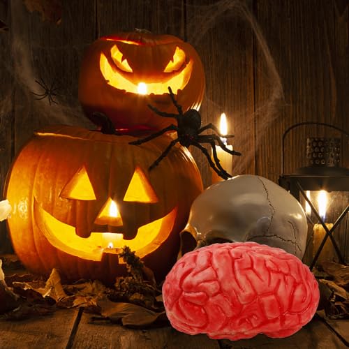 ZOESURE 5 Piezas Decoración de Halloween, Cerebro pie Partes del Cuerpo Rotas, Brazos y Manos Ensangrentadas Humanas para Casa Embrujada Suministros de Fiesta de Vampiros y Zombis de Halloween