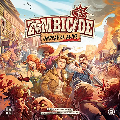 Zombicide: Undead or Alive Board Game,Juego de mesa de estrategia,Juego cooperativo para adolescentes y adultos,Juego de mesa de zombies,Tiempo de juego promedio 1 hora,Hecho por CMON