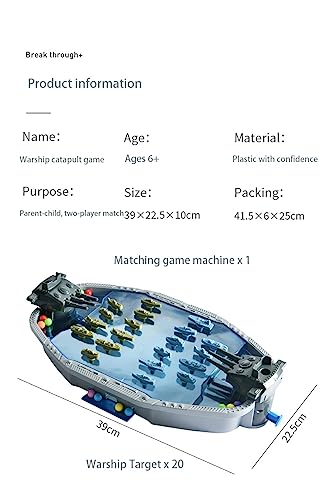 ZZPXMY Pinball Juegos de Mesa de sobremesa Dos Jugadores contra Disco máquina catapulta Padres-Hijos Sparring Interactivo Barco Pinball (Juguetes de la Fuerza Aérea)