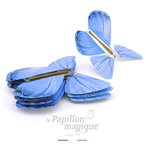 10 tarjetas de mariposa volantes + 10 mariposas mágicas azules, especial anuncio de nacimiento, fiesta de bebé, cumpleaños, boda