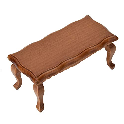 1:12 mesa auxiliar de madera en miniatura, casa de muñecas modelo de mesa auxiliar en miniatura, accesorios de casa de muñecas(marrón)