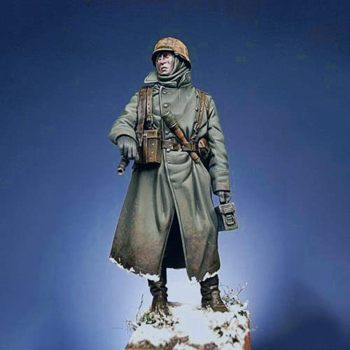 【1/16】 Figura de Soldado de Resina Kit de miniaturas de Modelo de Resina de Soldado del ejército alemán de la Segunda Guerra Mundial (autoensamblado y sin Pintar) //uh7f-4