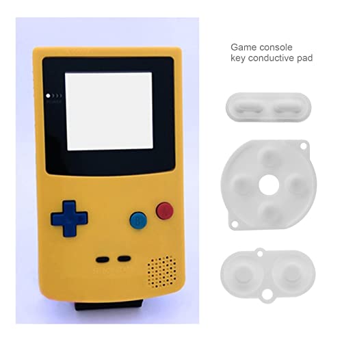 2 juegos de almohadillas de botón de goma conductora controlador almohadilla de botón de repuesto blanco pieza de reparación compatible con controlador de color Game Boy
