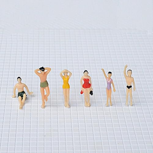 20Pz Figuras de Personas Modelos de Trenes Arquitectónicos de Plástico Miniaturas Pintadas Figurita de Personas para Escenas en Miniatura Ciudades en Miniatur (2 tipos de proporción 1:50 1:100) (2#)