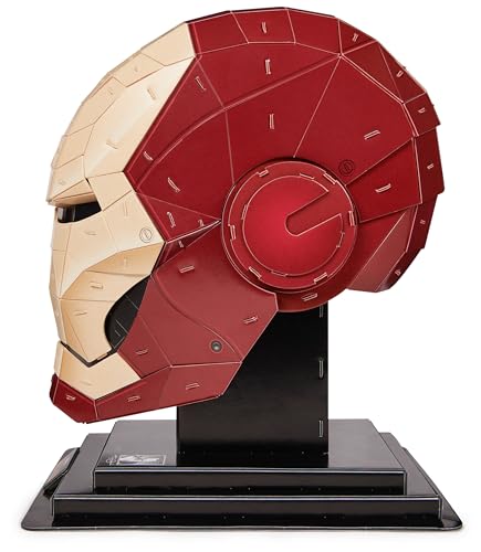 4D Build,kit de maqueta de rompecabezas en 3D de Iron Man de Marvel,96 piezas|Casco de Iron Man para decoración de escritorio|Juguetes de construcción|Rompecabezas en 3D para adultos y niños