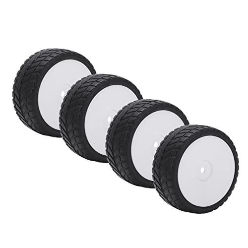 4PCS 1/10 Neumáticos RC Car Goma Ruedas de Plástico Neumáticos para RC 1:10 Tour On Road Car Wheels Rim Black