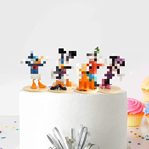 6 Pieces Cake Topper, Mini para Fiesta de cumpleaños Figuras para Cupcakes decoración para Tartas Suministros para decoración de Tartas