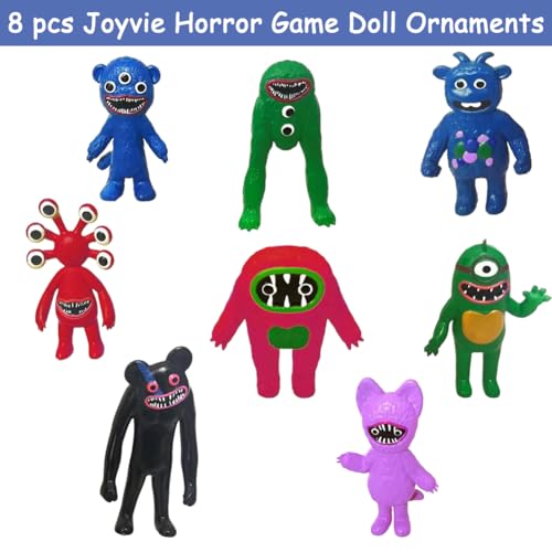 8PCS Juego De Terror Doll Joyvie Ornaments Juguetes Adornos para Los Personajes del Juego De Terror Mini Conjunto De Personajes Adaptados a La Serie De Decoraciones De Sombreros y Juegos De Juegos