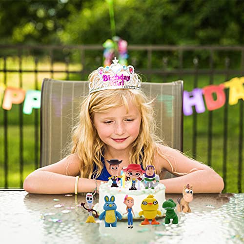 9 Pieces juguete Cake Topper, juguetes de dibujos animados Theme Party Supplies, juguete Cake Decoration para Baby Shower Fiesta de Cumpleaños