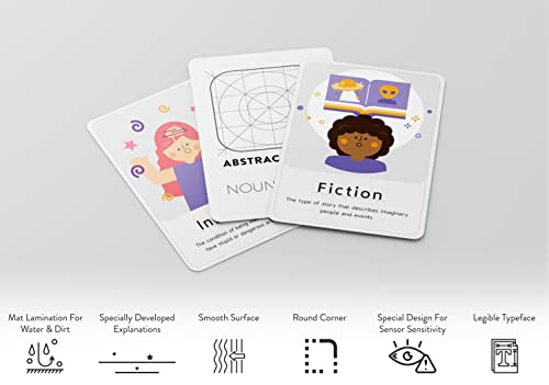Abstract Cards Noun 2 - 49 tarjetas de emociones para niños y autismo, tarjetas de emoción, sentimientos, baraja para necesidades especiales, Feeling emotion Flash Cards For kids & autism