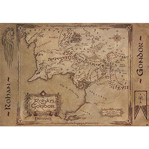 ABYstyle - Póster del Señor del Anillo: Mapa Rohan & Gondor (98 x 68)