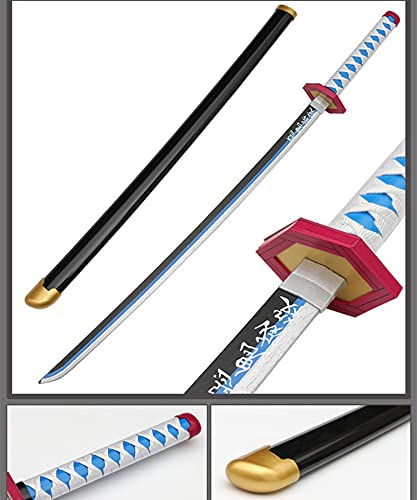 Accesorio de Espada de Madera, Espada de Cosplay de Demon Slayer para Rengoku Kyoujurou, Juguetes de Armas 1: 1, Cuchillo Ninja de Anime, Accesorio de Arma de Madera, 104 cm, I