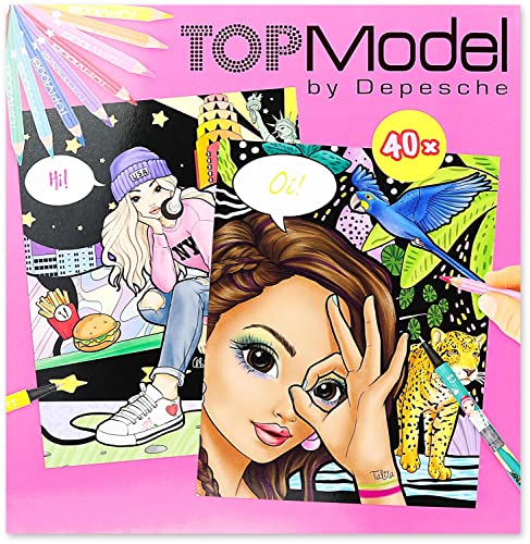 Álbum para colorear y crear TOP Model Model Colour and Design book