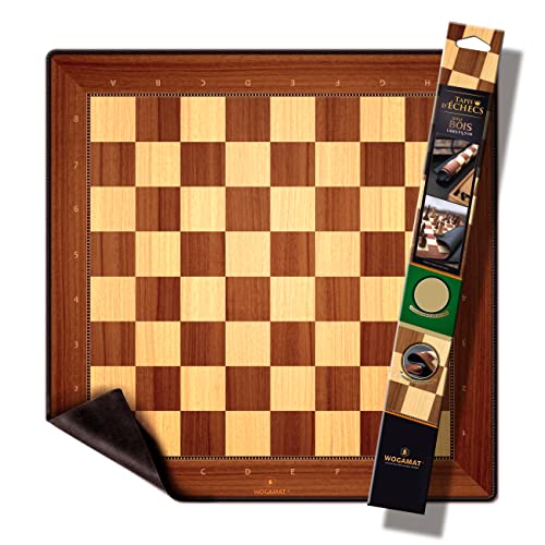 Alfombra de ajedrez flexible de lujo con letras y cifradas para juego de ajedrez— Cajas de 50 mm para pieza de tamaño 5 – Neopreno grueso lavable, antideslizante para cualquier tipo de superficie –