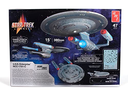 AMT AMT1332M/12 1:1400 Star Trek USS Enterprise NCC 1701 C - Kit de maqueta, multicolor