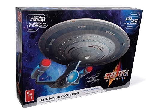 AMT AMT1332M/12 1:1400 Star Trek USS Enterprise NCC 1701 C - Kit de maqueta, multicolor