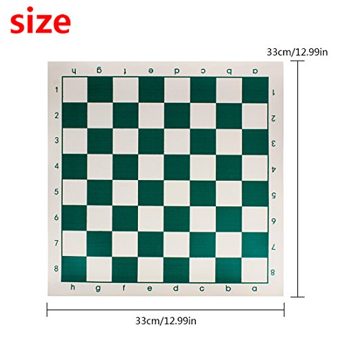 Andux Chess Game Tablero de ajedrez Enrollable XQQP-01 (Verde, 33 * 33 cm)