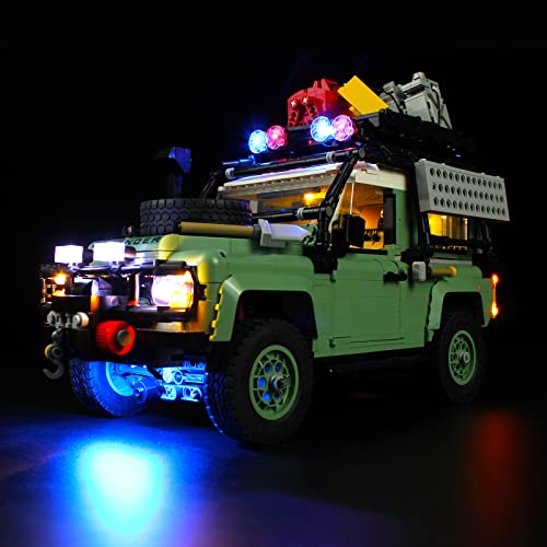 ANGFJ Juego de luces LED para Lego Lego 10317 clásico Land Rover Defender 90 LED Set de iluminación (solo luces, no modelos Lego)