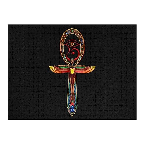 Ankh Eyes Of Horus - Rompecabezas de madera egipcio, regalo único para adultos, 300/500/1000 piezas