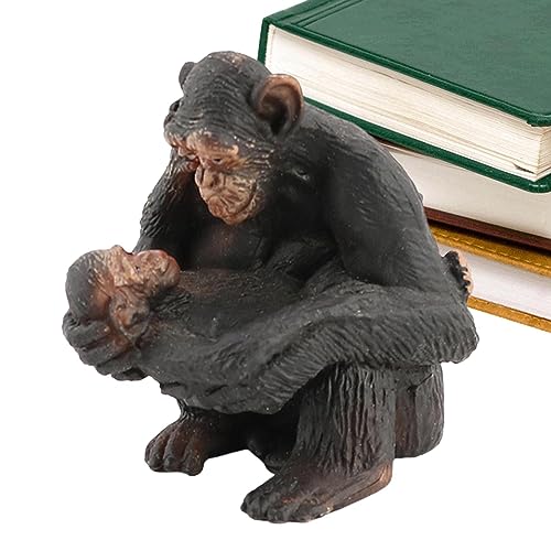Anloximt Figura de chimpancé | Figuras Modelo de acción de Animales Safari,Juego de colección de Animales, Animales de la Selva para Cocina, Restaurante, decoración de Hotel
