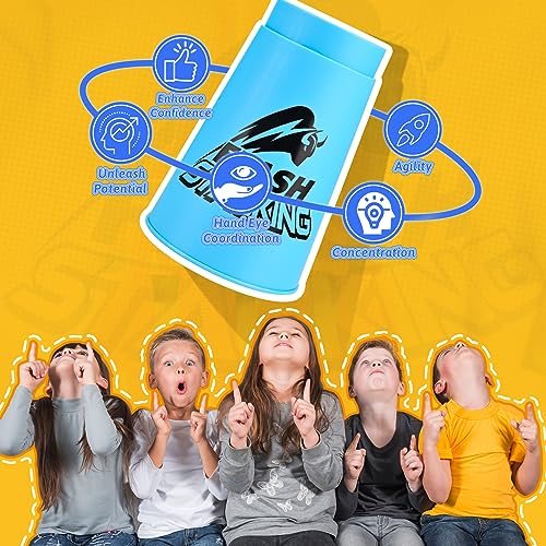 AOVNEA Quick Stacking Cups, Stacks Cups Juego de 12pcs Apilables para Velocidad, Juegos Apilables para Niños, Juego de Fiesta ara Entrenamiento Juego Velocidad Desafío Competición con Manijas-Azul