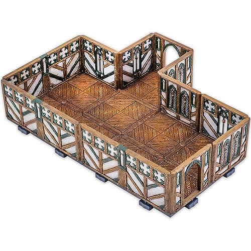 Archon Studio Dungeons & Lasers: Tudor Mansion Miniature Terrain Set - Sin pintar compatible con DND y otros juegos de rol de mesa