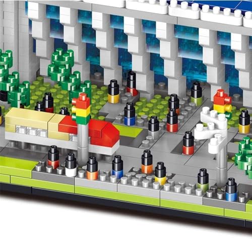 ArrGo Juego de Bloques de construcción Mini Bloques España Real Madrid Estadio de fútbol Kit de Modelo arquitectónico Juguetes arquitectónicos Famosos no compatibles con le/go 4030piezas