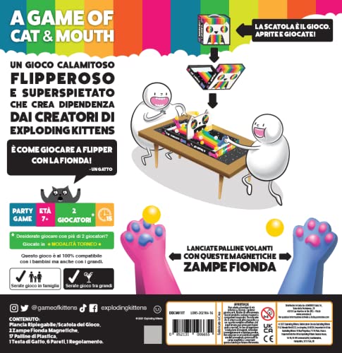 Asmodee A Game of Cat & Mouth, Juego de Mesa, Divertido Juego de Fiesta de los Creadores de Exploding Kittens, 2 Jugadores, 7+ años, edición en Italiano