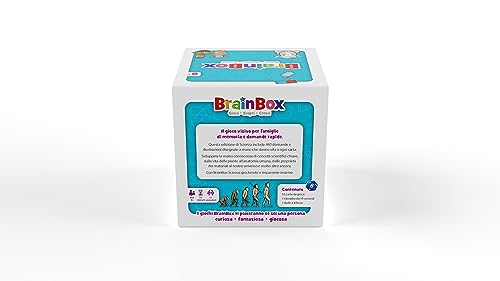 Asmodee - BrainBox: Ciencia - Juego para Aprender y Entrenar la Mente, 1+ Jugadores, 8+ Años, Edición en Italiano