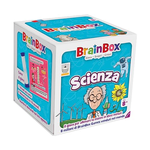 Asmodee - BrainBox: Ciencia - Juego para Aprender y Entrenar la Mente, 1+ Jugadores, 8+ Años, Edición en Italiano