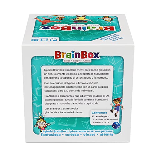 Asmodee - BrainBox: Hubo Una Vez (2022), Juego para Aprender y Entrenar Mente, 1+ Jugadores, 4+ Años, Ed. en Italiano