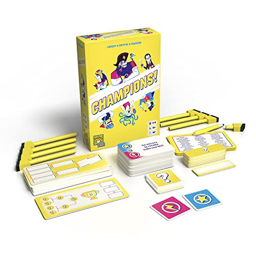 Asmodee - Campeones! - Juego de mesa, juego de fiesta, 3-8 jugadores, 10+ años, edición en italiano