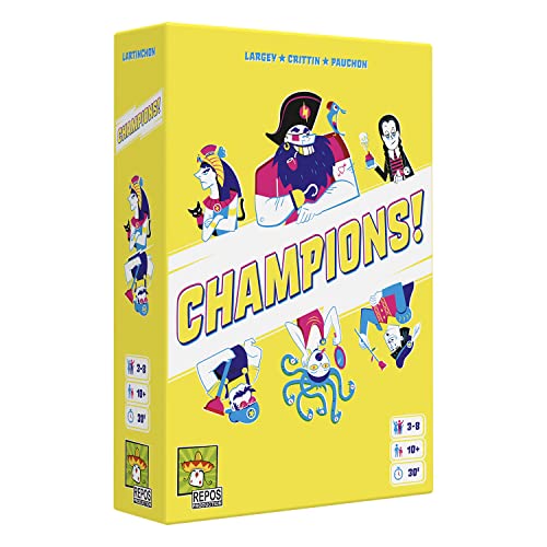 Asmodee - Campeones! - Juego de mesa, juego de fiesta, 3-8 jugadores, 10+ años, edición en italiano