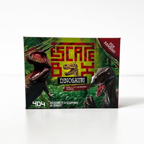 Asmodee - Escape Box: Dinosaurios - Divertido Juego en Caja para organizar una búsqueda del Tesoro, 2-5 Jugadores, 8-12 años, edición en Italiano