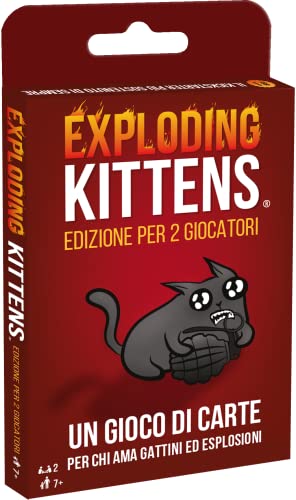 Asmodee Exploding Kittens, edición para 2 Jugadores, Juego de Mesa, 7+ años, edición en Italiano