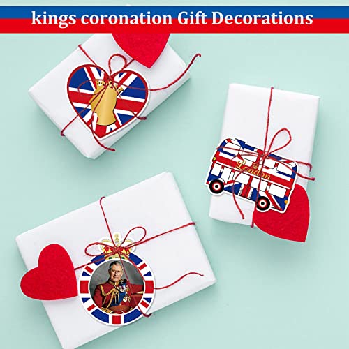 ATBEAMEN Kings Coronation Union Jack Decoraciones para Su Majestad 2023, Mini King Charles III Coronación Colgante Decoración de Fiesta para Gran Británico