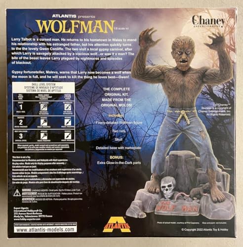 Atlantis AMCA450 1/8 Lon Chaney Jr, The Wolfman, Limited Edition - Kit de kit para maquetas (multicolor)