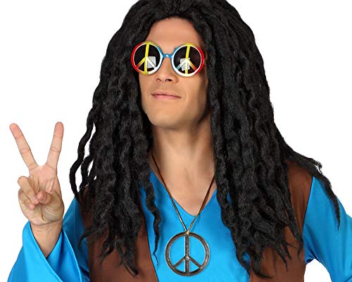 ATOSA colgante hippie años 60 símbolo paz 15*14 cm