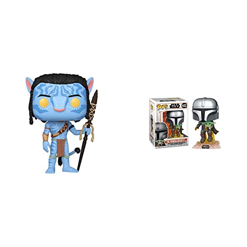 Avatar Pop Movies Jake Sully & Pop Star Wars The Mandalorian-Mando Flying w/Jet Pack Figura Coleccionable, Multicolor (50959)