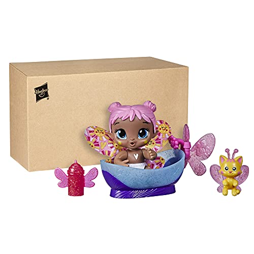 Baby Alive Glo Pixies Minis Doll, Bubble Sunny, muñeca que brilla en la oscuridad para niños a partir de 3 años, juguete Pixie de 3.75 pulgadas con amigo sorpresa