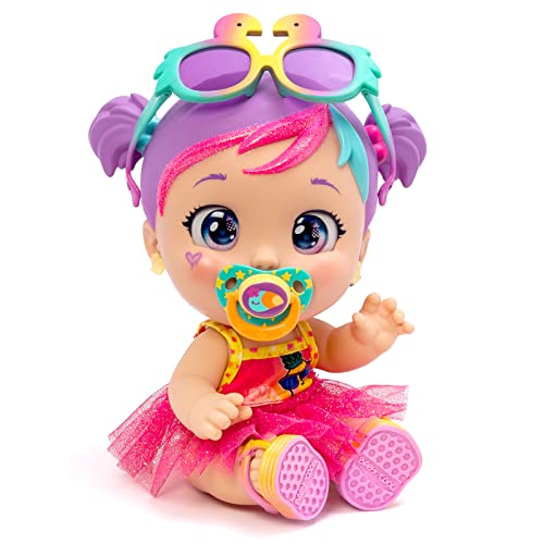 Baby Cool Mini MIA – Muñeca con Ropa, Zapatos y complementos exclusivos de Moda de Estilo Colorido y Tropical. Incluye 2 Camisetas, 1 tutú, 1 Chupete, 1 Gafas de Sol y Pendientes