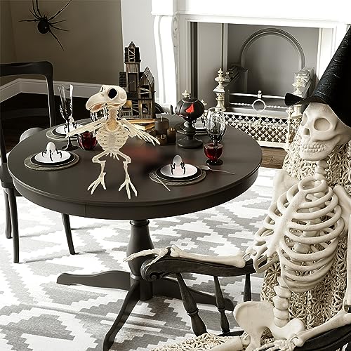badaren Esqueleto de Cuervo, Esqueleto de Cuervo de Plastico, Esqueletos de Animales, Cuervo Huesos Esqueleto, Esqueleto Decoracion de Halloween para Fiesta de Halloween, Casa Embrujada