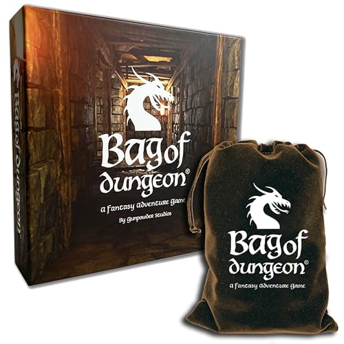 Bag of Dungeon - Dare You Enter The Dragon'S Lair? - A Family Fantasy Adventure Board Game for 1-4 Players Ages 7 and up