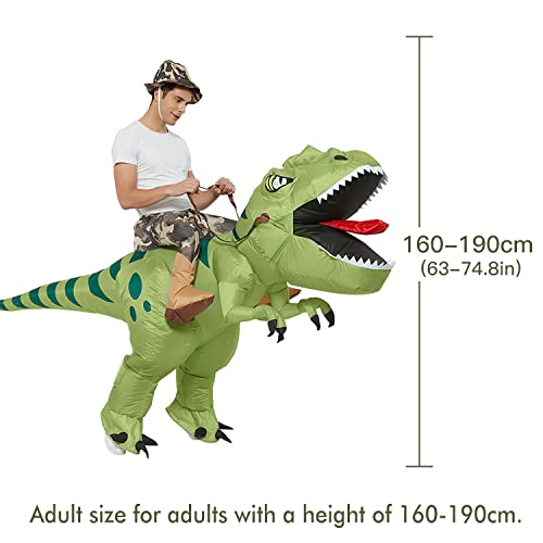 Bajena - Disfraz de dinosaurio inflable para caballo, juguete inflable de dinosaurio, para fiestas de Halloween, cumpleaños, Cosplay POELOFIRMX QTICDONAIWADS unisex (Erwachsene)