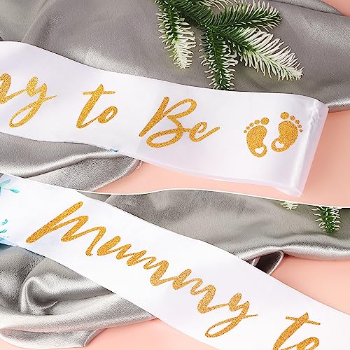 Banda Mummy To Be con Hojas Baby Shower para Fiesta Futura Madre Decoración Bautizo Comunión (D)