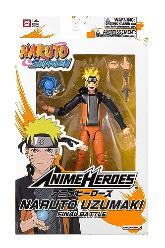 BANDAI Anime Heroes Naruto - Uzumaki Naruto Final Battle Action Figure (36964)