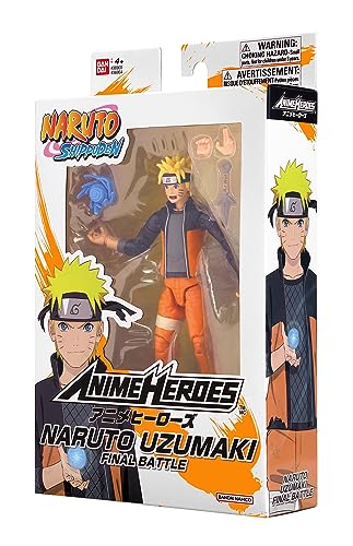 BANDAI Anime Heroes Naruto - Uzumaki Naruto Final Battle Action Figure (36964)